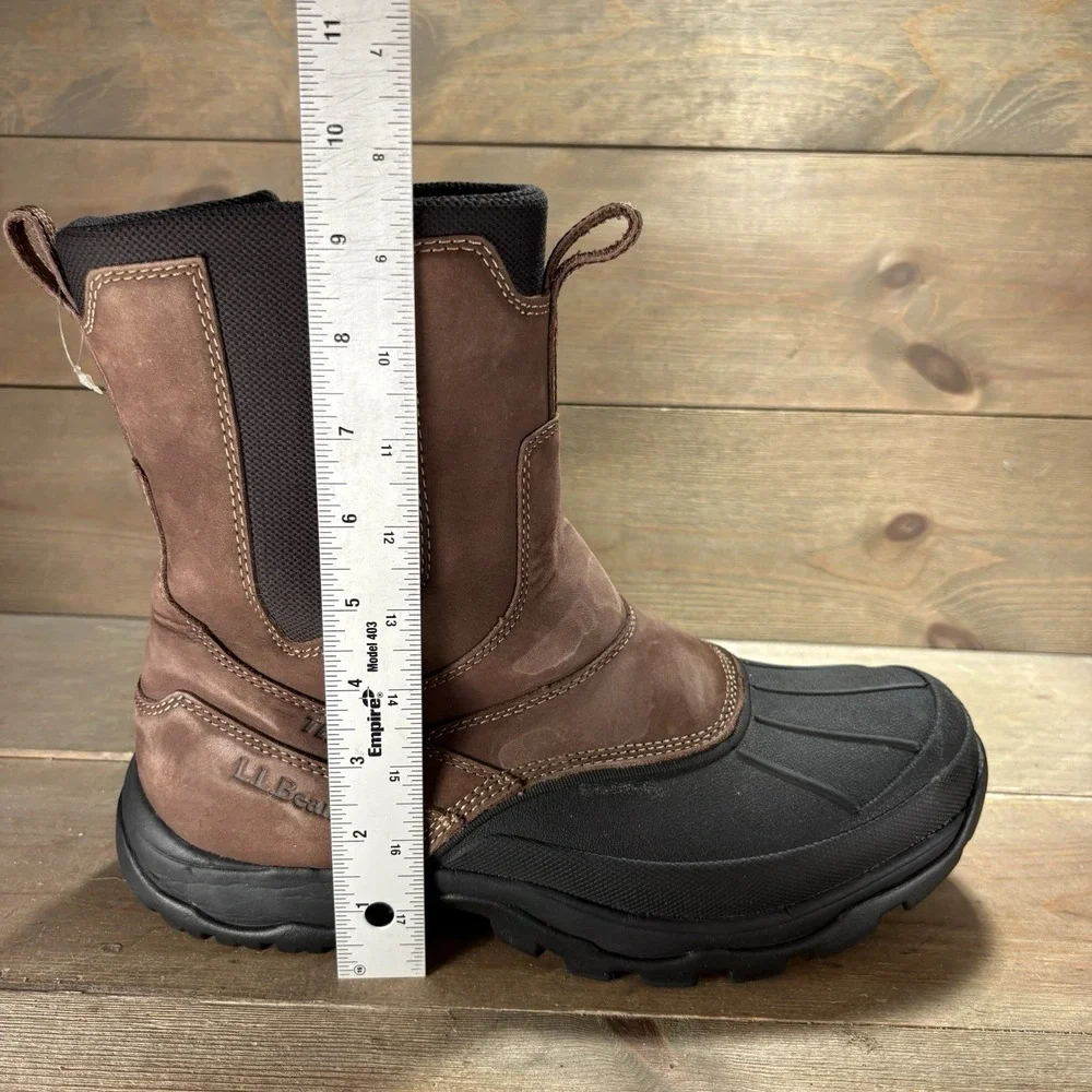 ll bean storm chaser 5 mens size 10 shoes brown leather waterproof boots